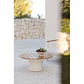 Mesa de centro para jardín redonda Ø90 cm en madera de teca y aluminio Varena - Miniatura 9
