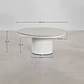 Mesa de centro para jardín redonda Ø90 cm en piedra sinterizada y aluminio Torena - Miniatura 6