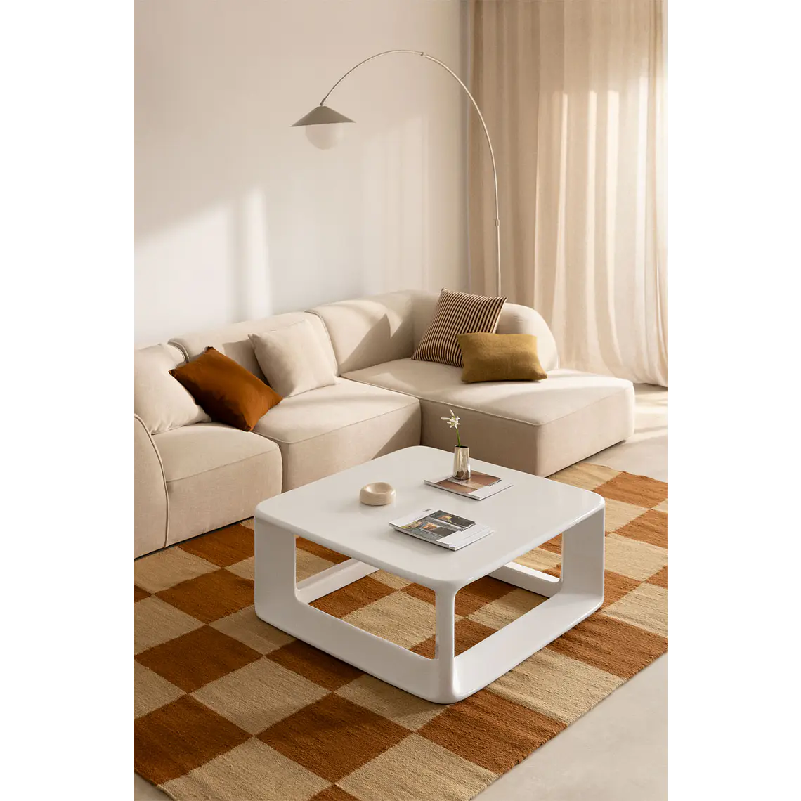 Veora · Mesa de centro en cristal de 80 cm 1