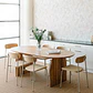 Mesa de comedor ovalada 200x100 cm en madera de acacia - Miniatura 1