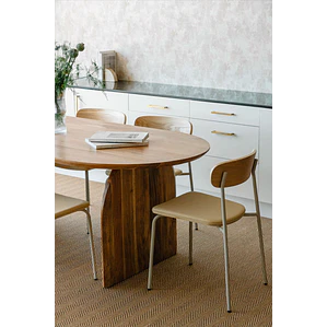 Mesa de comedor ovalada 200x100 cm en madera de acacia