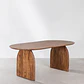 Mesa de comedor ovalada 200x100 cm en madera de acacia - Miniatura 3