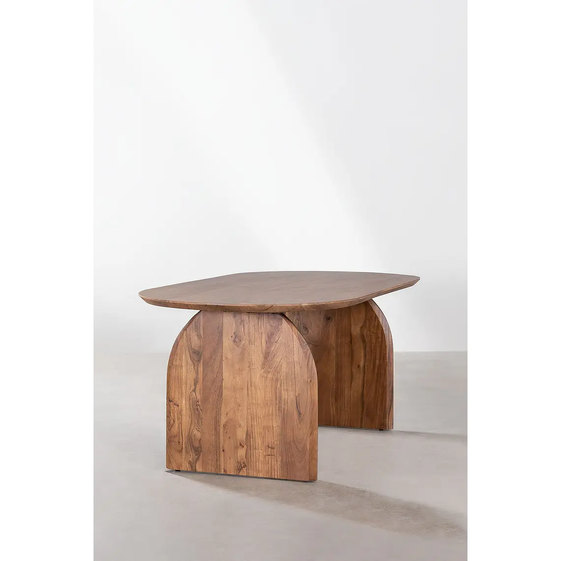 Mesa de comedor ovalada 200x100 cm en madera de acacia 4
