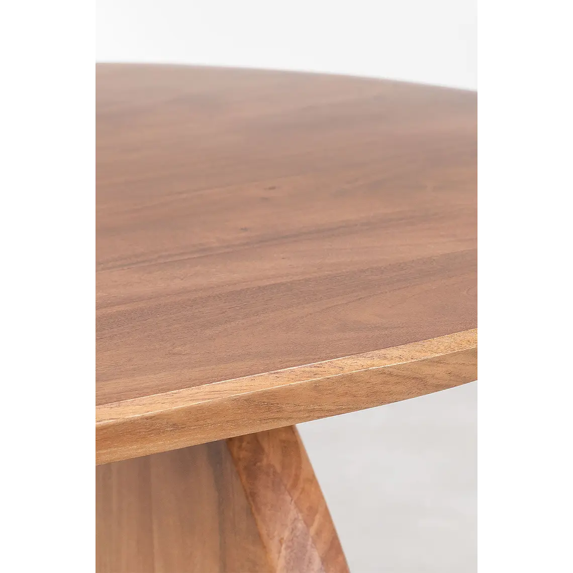 Mesa de comedor ovalada 200x100 cm en madera de acacia 6