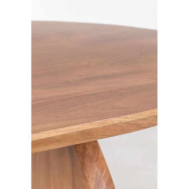 Mesa de comedor ovalada 200x100 cm en madera de acacia 6