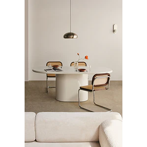 Mesa de comedor ovalada 200x105 cm en MDF