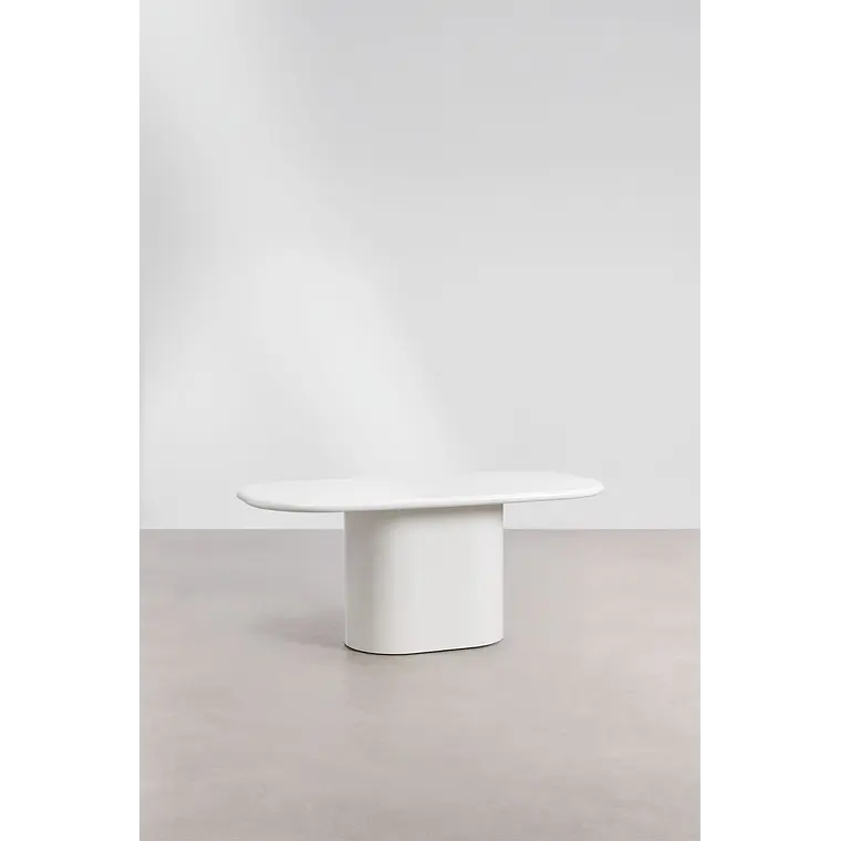 Mesa de comedor ovalada 200x105 cm en MDF 3