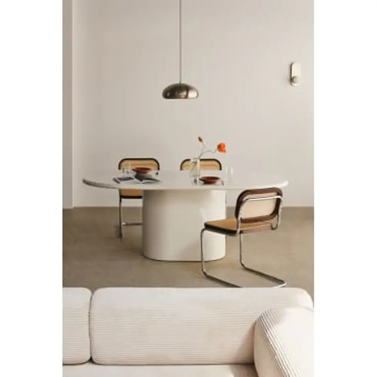 Mesa de comedor ovalada 200x105 cm en MDF 9