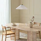 Mesa de comedor ovalada 220x100 cm en cemento look travertino - Miniatura 2
