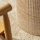 Mesa de comedor ovalada 220x100 cm en cemento look travertino - Miniatura 3
