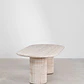 Mesa de comedor ovalada 220x100 cm en cemento look travertino - Miniatura 5