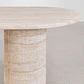 Mesa de comedor ovalada 220x100 cm en cemento look travertino - Miniatura 6