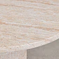 Mesa de comedor ovalada 220x100 cm en cemento look travertino - Miniatura 7