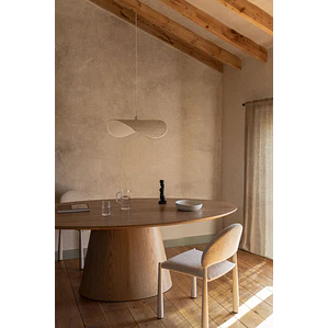 Mesa de comedor ovalada 220x120 cm en madera y MDF