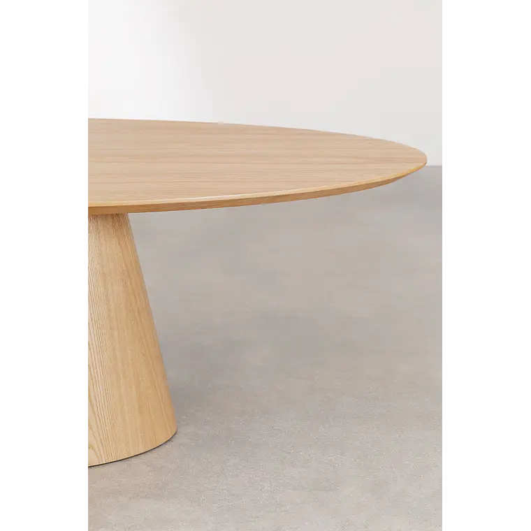 Mesa de comedor ovalada 220x120 cm en madera y MDF 5