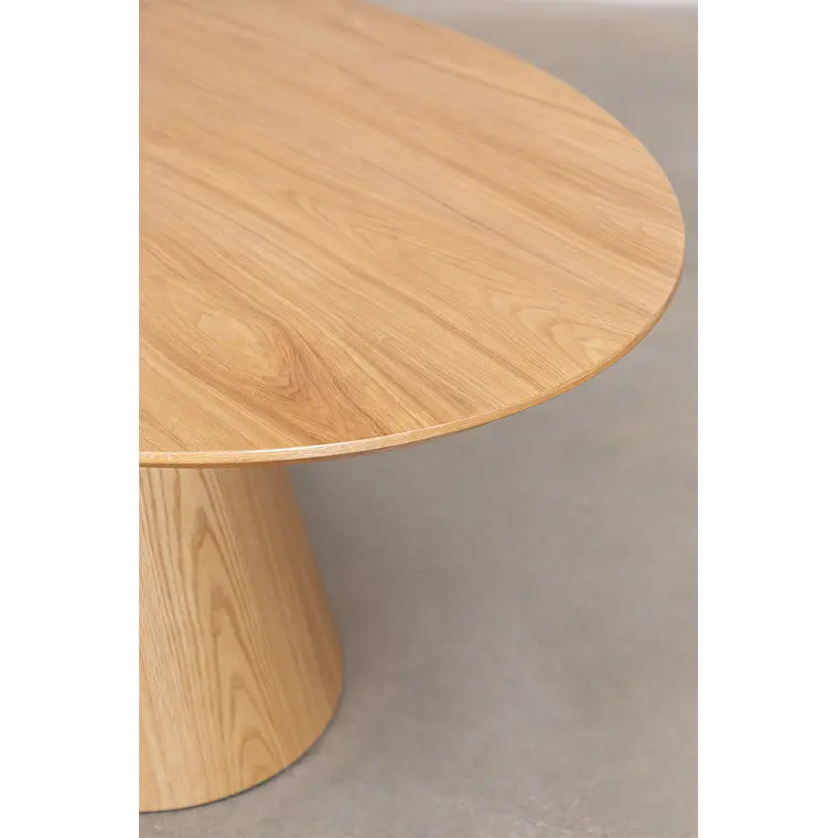 Mesa de comedor ovalada 220x120 cm en madera y MDF 6