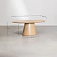 Mesa de comedor ovalada 220x120 cm en madera y MDF - Miniatura 9