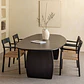 Mesa de comedor ovalada 260x120 cm en madera de mango - Miniatura 1
