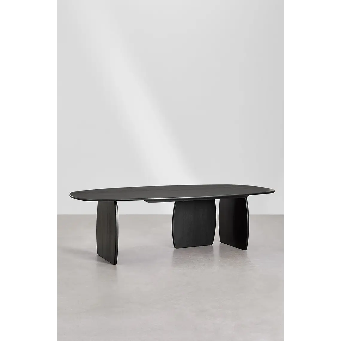 Mesa de comedor ovalada 260x120 cm en madera de mango 3