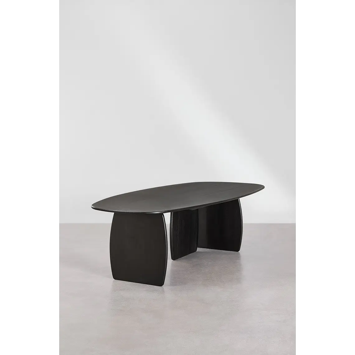 Mesa de comedor ovalada 260x120 cm en madera de mango 4