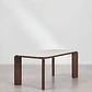 Mesa de comedor rectangular 200x100 cm en vidrio templado y MDF - Miniatura 5