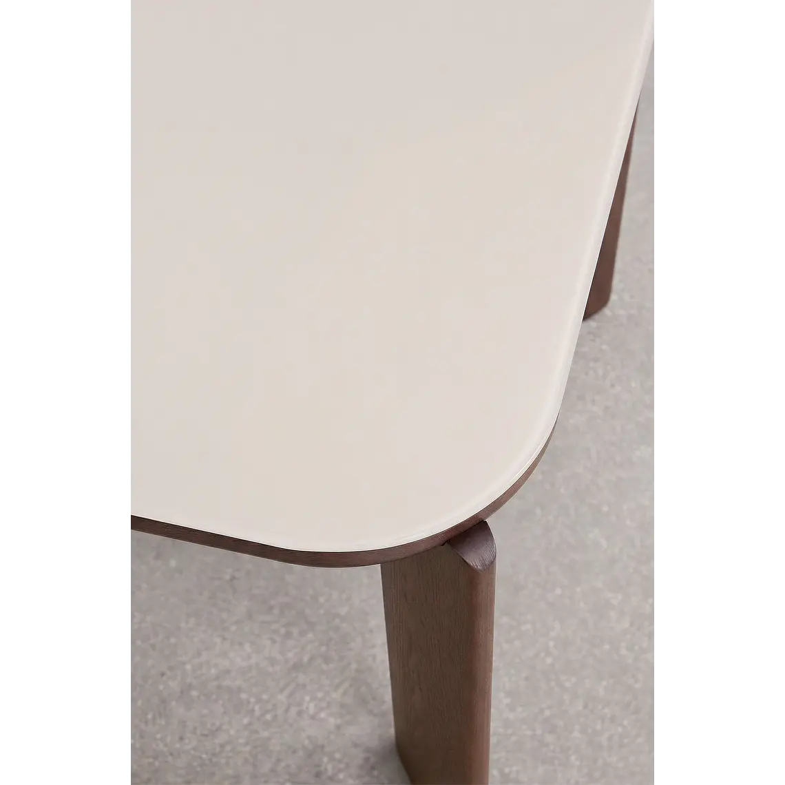 Mesa de comedor rectangular 200x100 cm en vidrio templado y MDF 7