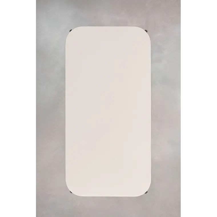 Mesa de comedor rectangular 200x100 cm en vidrio templado y MDF 8
