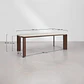 Mesa de comedor rectangular 200x100 cm en vidrio templado y MDF - Miniatura 9