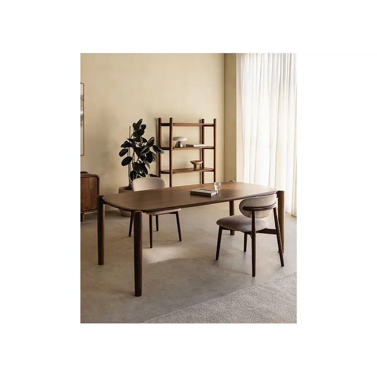 Mesa de comedor rectangular 200x90 cm en madera de mango 1