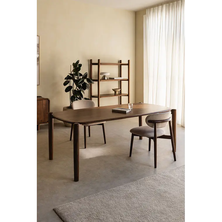 Mesa de comedor rectangular 200x90 cm en madera de mango 2