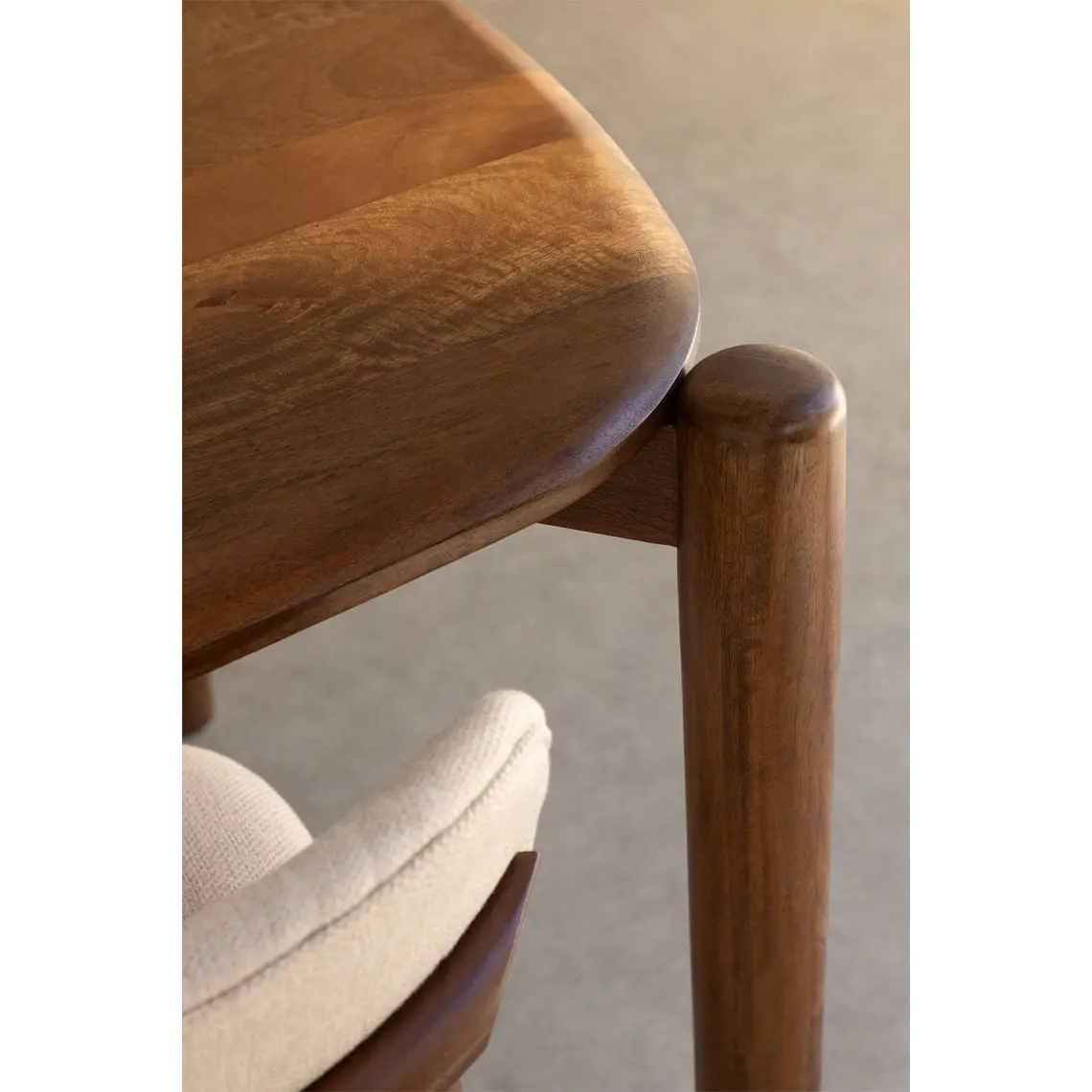 Mesa de comedor rectangular 200x90 cm en madera de mango 3