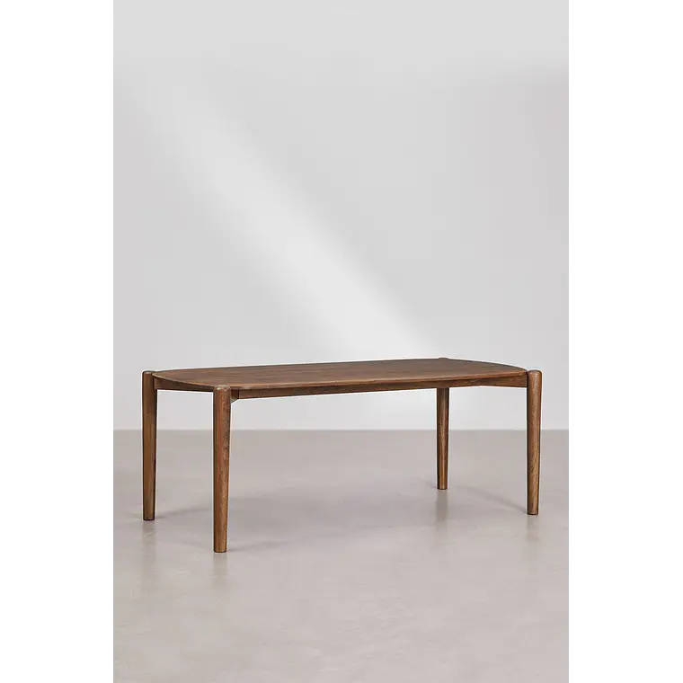 Mesa de comedor rectangular 200x90 cm en madera de mango 4