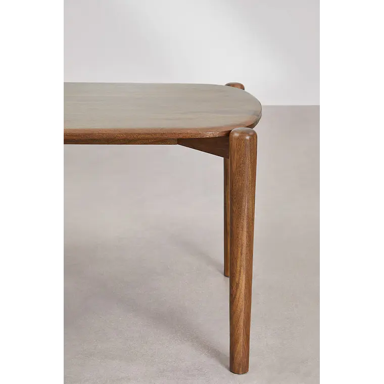 Mesa de comedor rectangular 200x90 cm en madera de mango 6