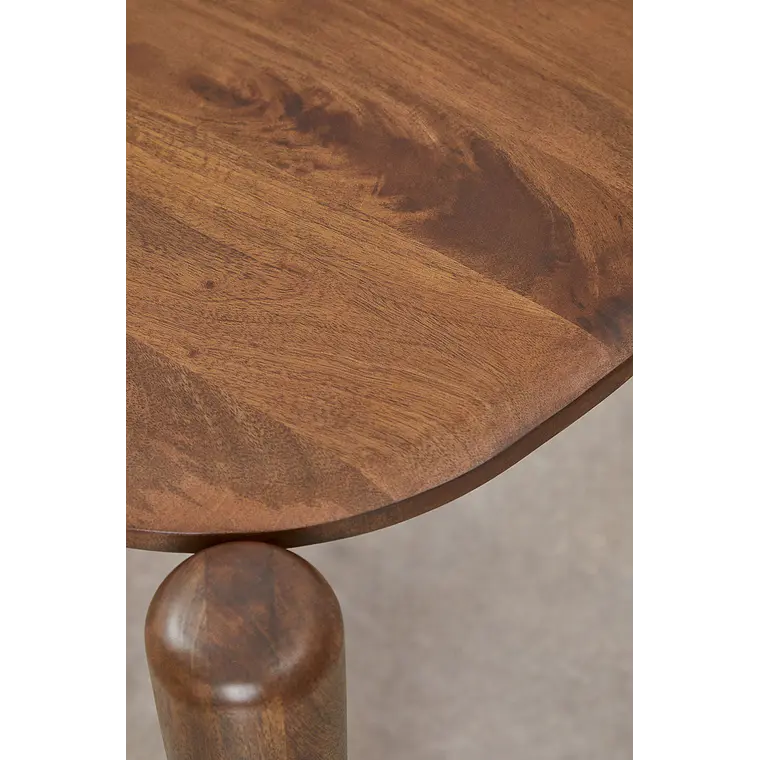 Mesa de comedor rectangular 200x90 cm en madera de mango 7