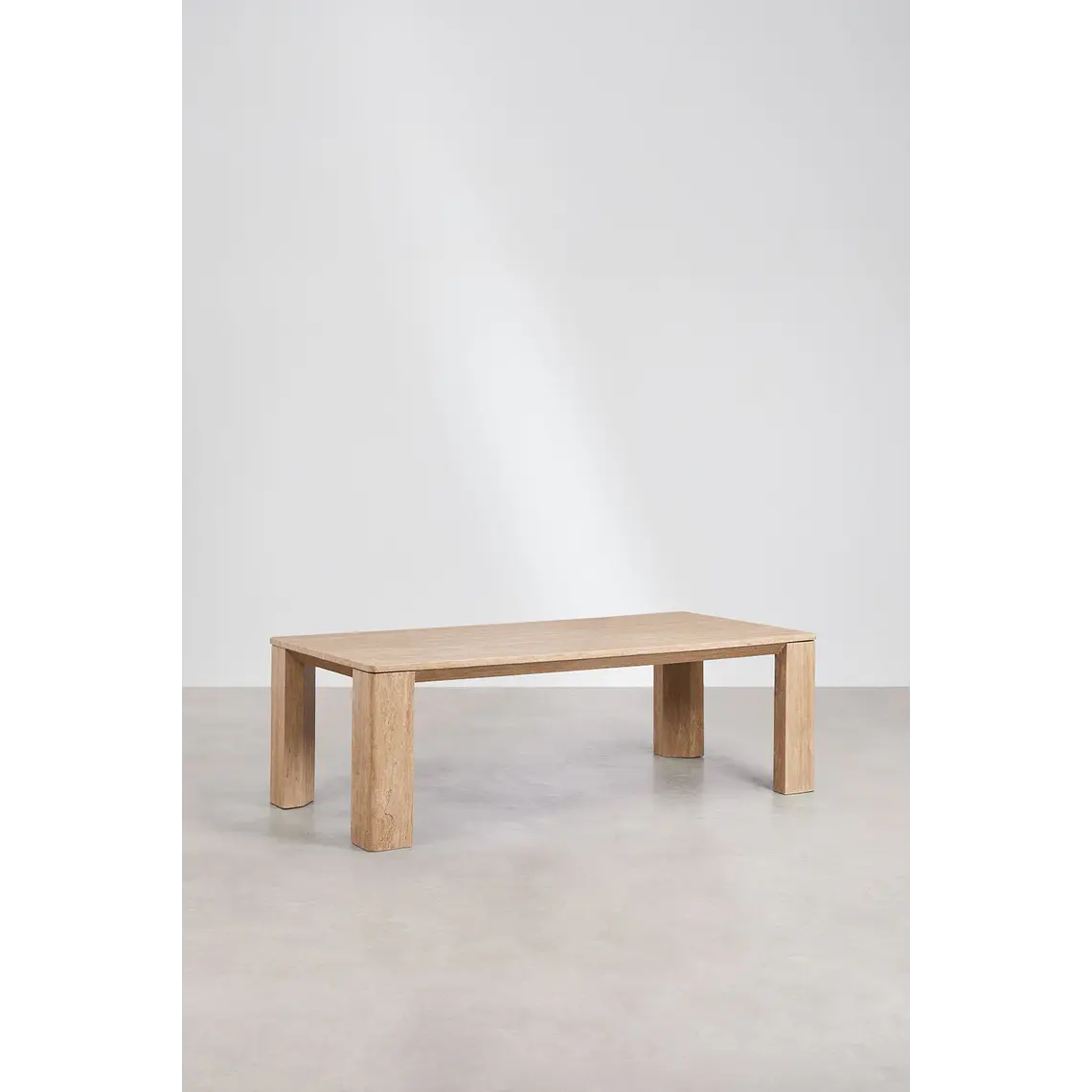 Mesa de comedor rectangular 240x110 cm en travertino 3
