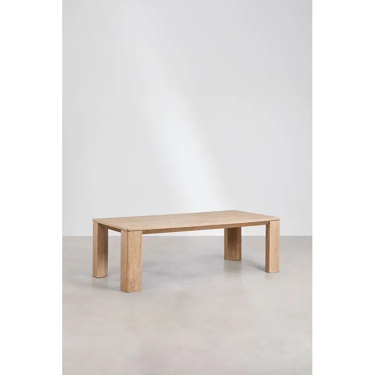 Mesa de comedor rectangular 240x110 cm en travertino 3