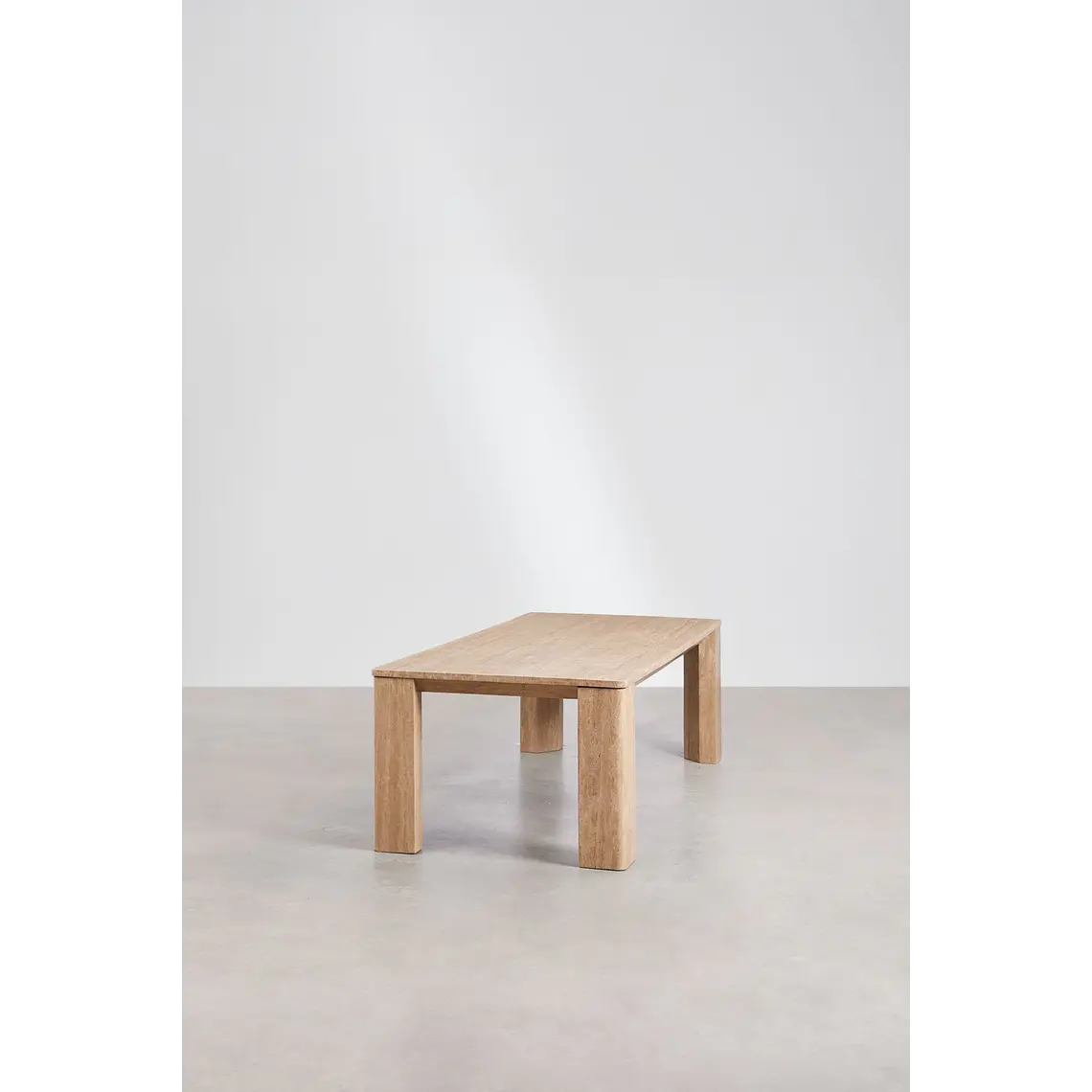 Mesa de comedor rectangular 240x110 cm en travertino 4
