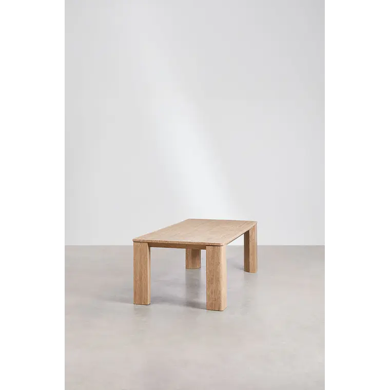 Mesa de comedor rectangular 240x110 cm en travertino 4