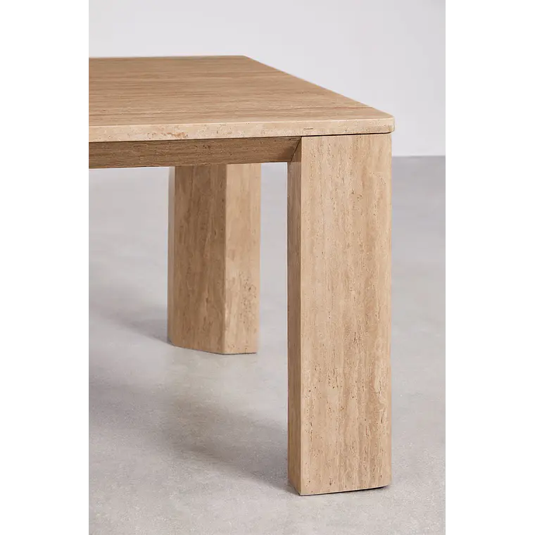 Mesa de comedor rectangular 240x110 cm en travertino 5