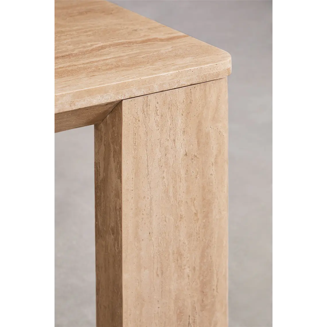 Mesa de comedor rectangular 240x110 cm en travertino 6