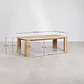 Mesa de comedor rectangular 240x110 cm en travertino - Miniatura 9