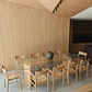 Mesa de comedor rectangular 260x110 cm en vidrio templado y MDF - Miniatura 1