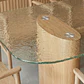 Mesa de comedor rectangular 260x110 cm en vidrio templado y MDF - Miniatura 3