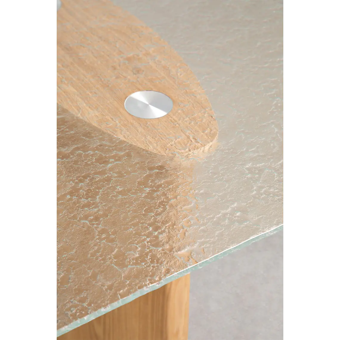 Mesa de comedor rectangular 260x110 cm en vidrio templado y MDF 7