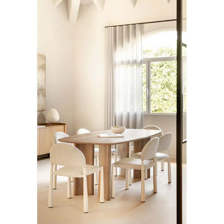 Mesa de comedor rectangular en madera de mango 1