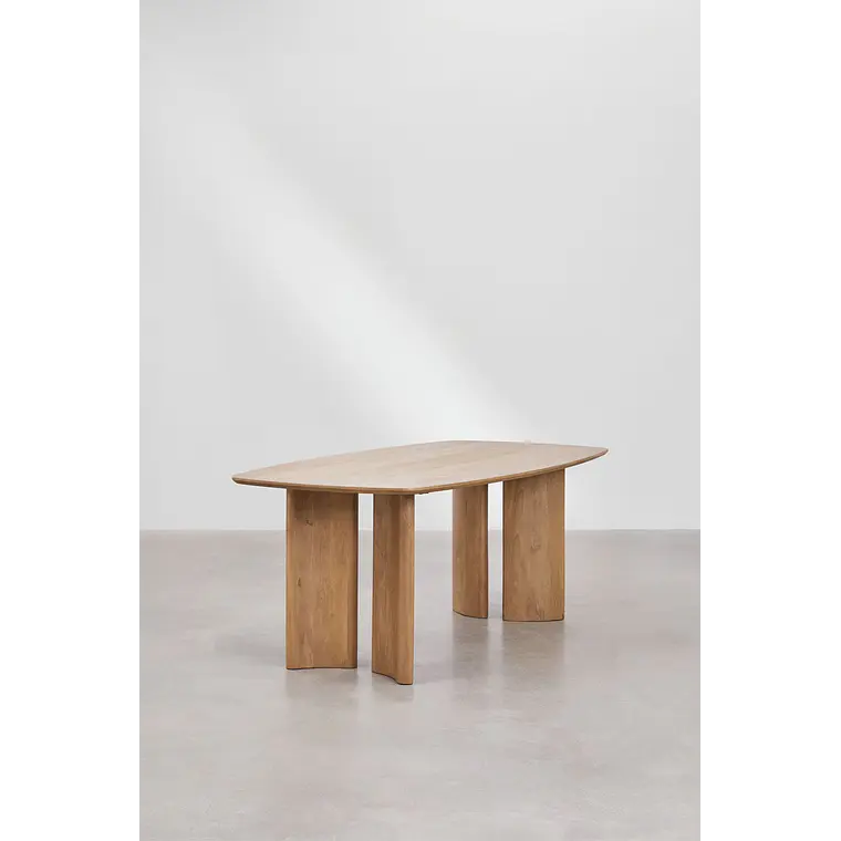 Mesa de comedor rectangular en madera de mango 4