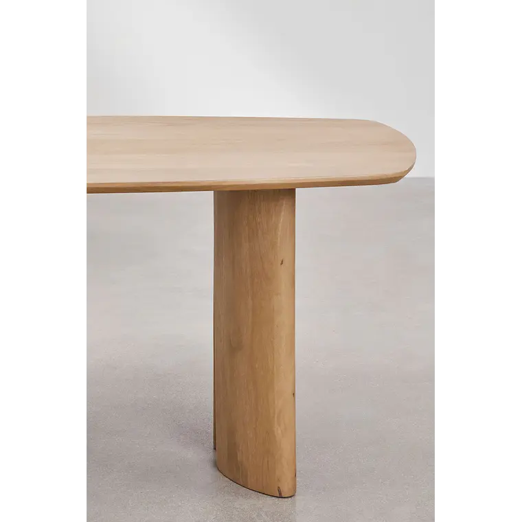 Mesa de comedor rectangular en madera de mango 5