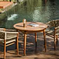 Mesa de jardín 100-135x100 cm extensible en madera de acacia Orlia - Miniatura 2