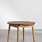Mesa de jardín 100-135x100 cm extensible en madera de acacia Orlia - Miniatura 3