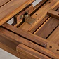 Mesa de jardín 100-135x100 cm extensible en madera de acacia Orlia - Miniatura 6